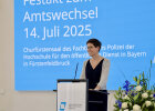 Birgit Hensger hält ihre Antrittsrede als neue Präsidentin der HföD. 